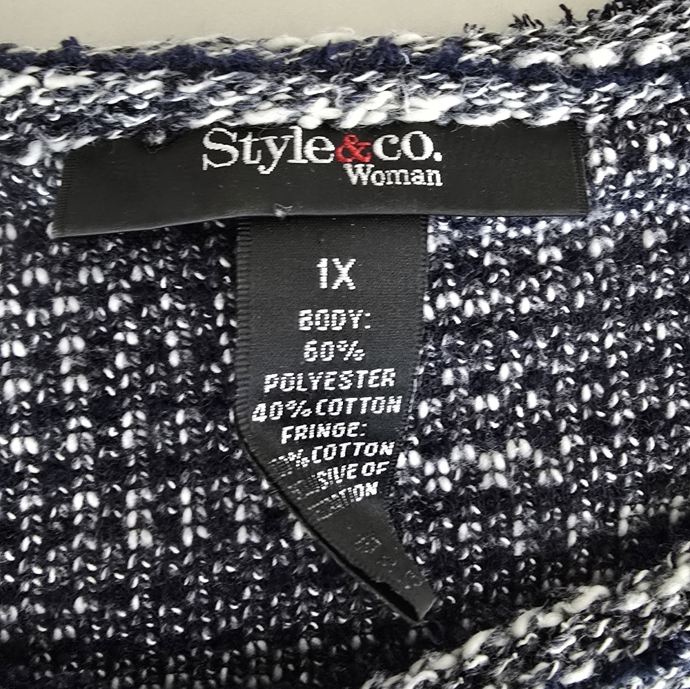 Style & Co. Knit Sweater With Lace Detail - 1X - Picture 2 of 5